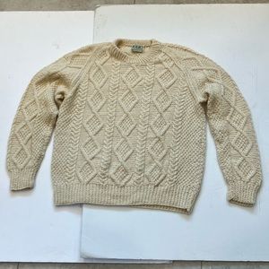 Hand knit Irish wool sweater